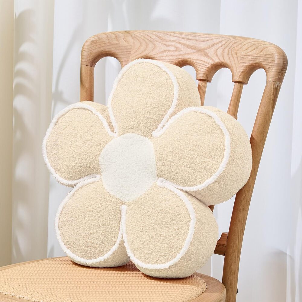 7079 Flower Shaped Pillow Daisy Pillows Floor Cushion Pastel Cute Seat